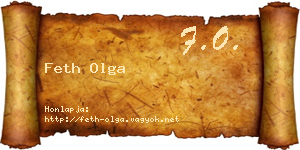 Feth Olga névjegykártya